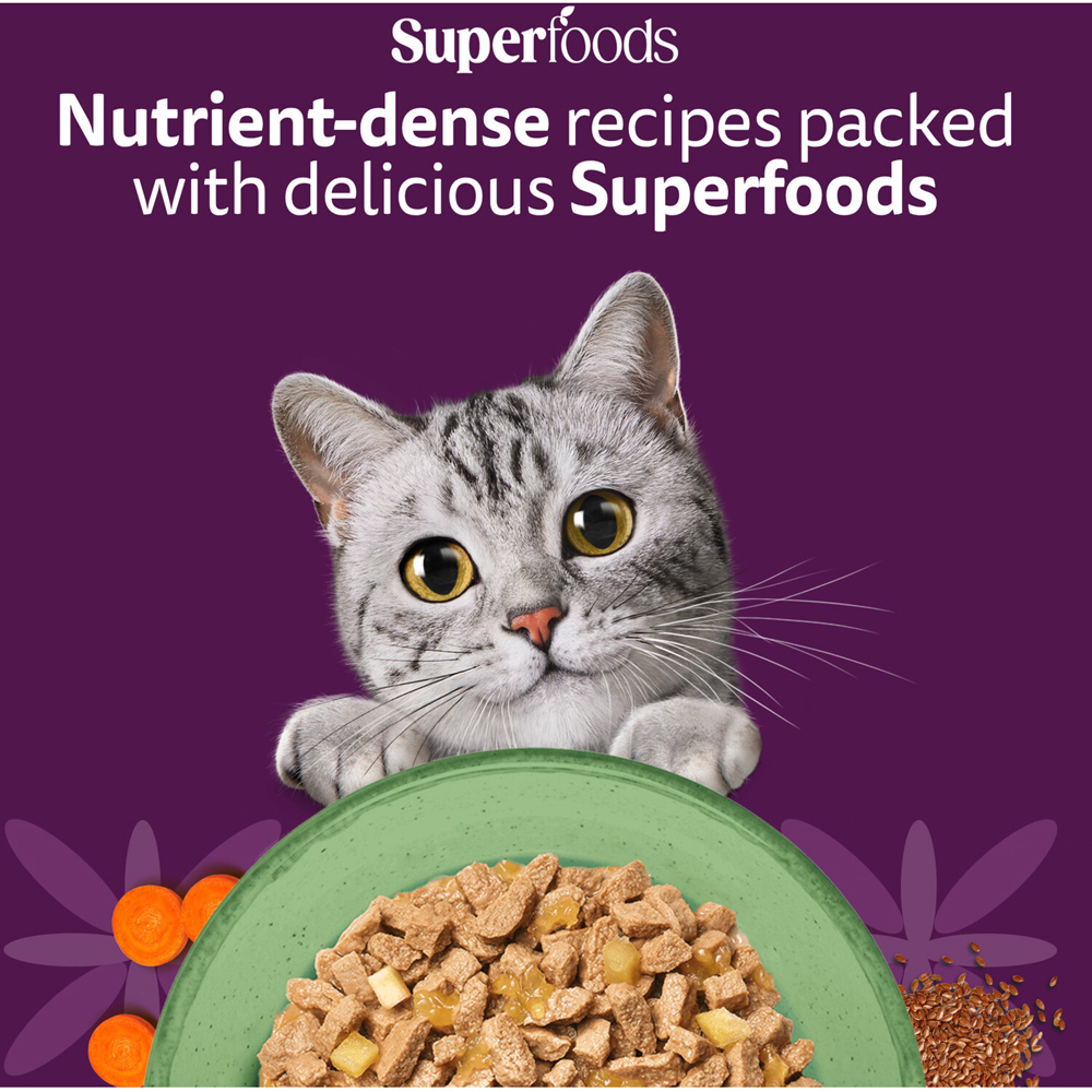 Pack of 6 Whiskas Superfoods in Jelly Cat Food Chicken Liver with Tuna Image 8