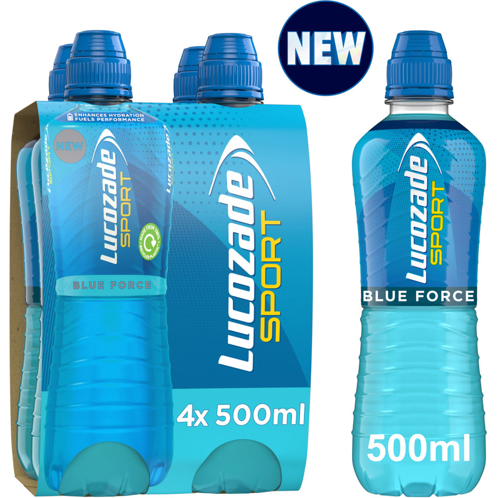 Lucozade Sport Drink Blue Force 4x500ml Image 1