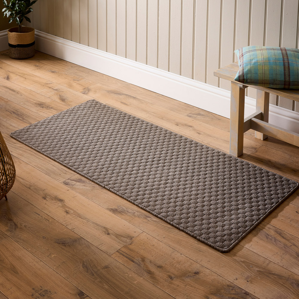 My Mat Mink Sculptured Honeycomb Washable Runner 67 x 150cm Image 2
