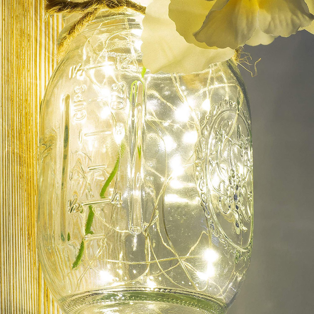 wilko Mason Jar Solar Hanging Light 2 Pack Wilko