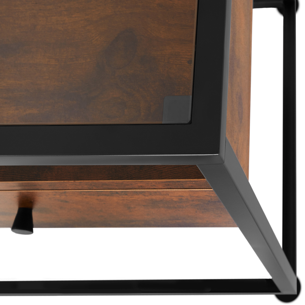 tectake 2 Drawer Dark Wood Reading Sideboard Image 7