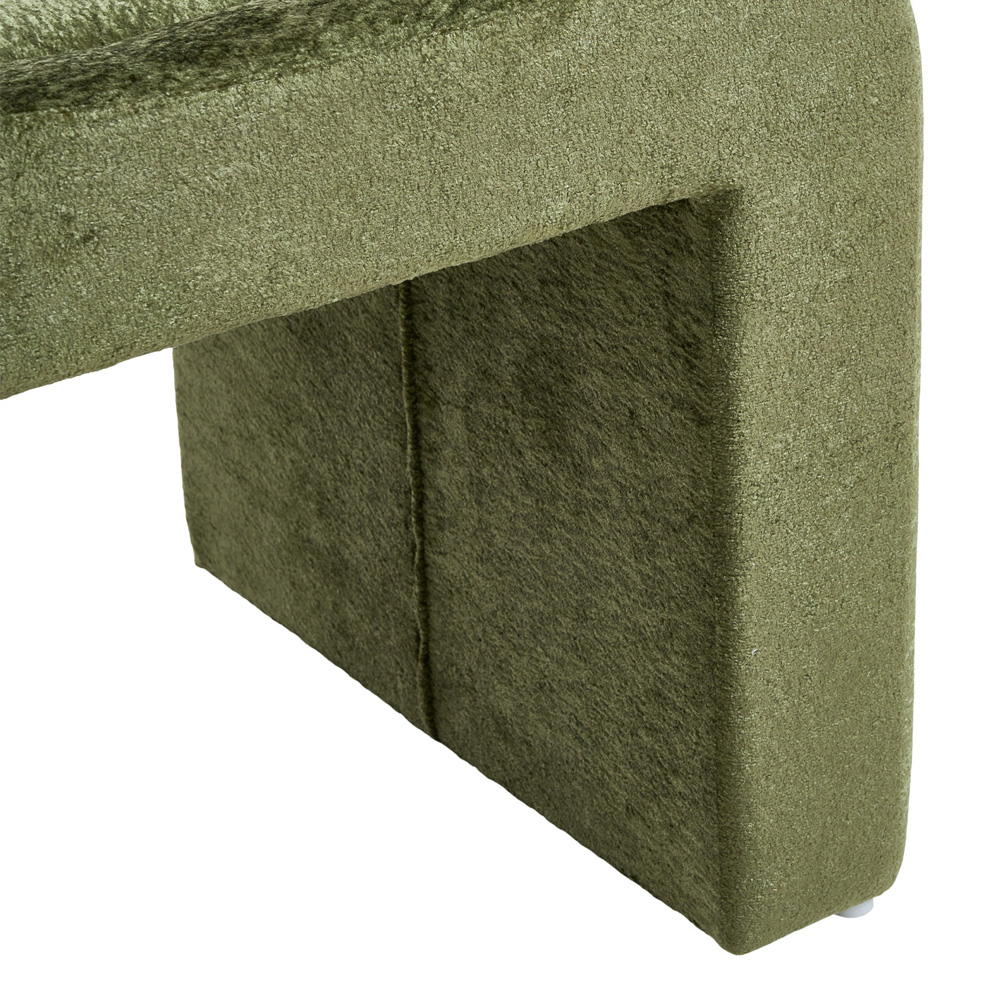 Living and Home Green Sealette U-Shaped Footstool with Reversible Tabletop Image 3