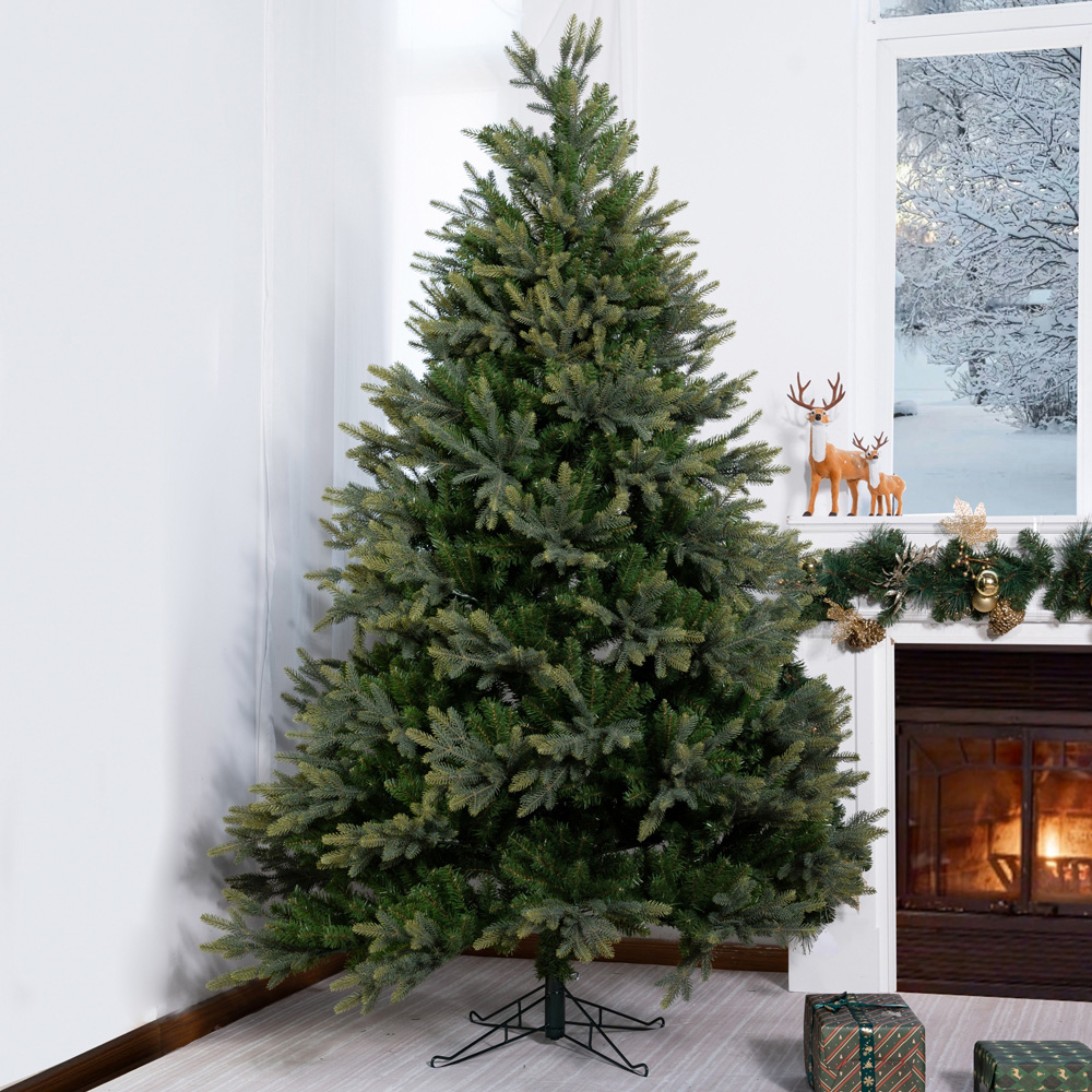 Abrihome Grand Fir Artificial Christmas Tree with 1733 Mixed Tips 7ft Image 4