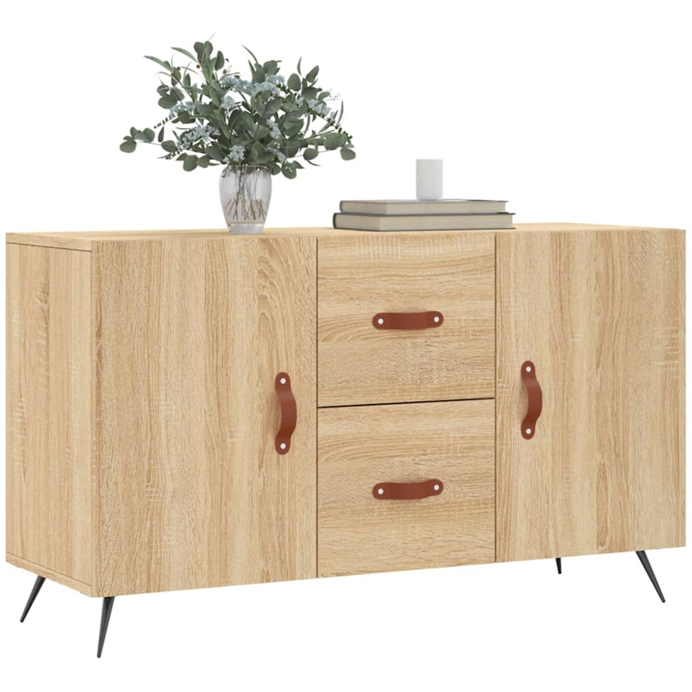 vidaXL 2 Door 2 Drawer Sonoma Oak Sideboard Image 3
