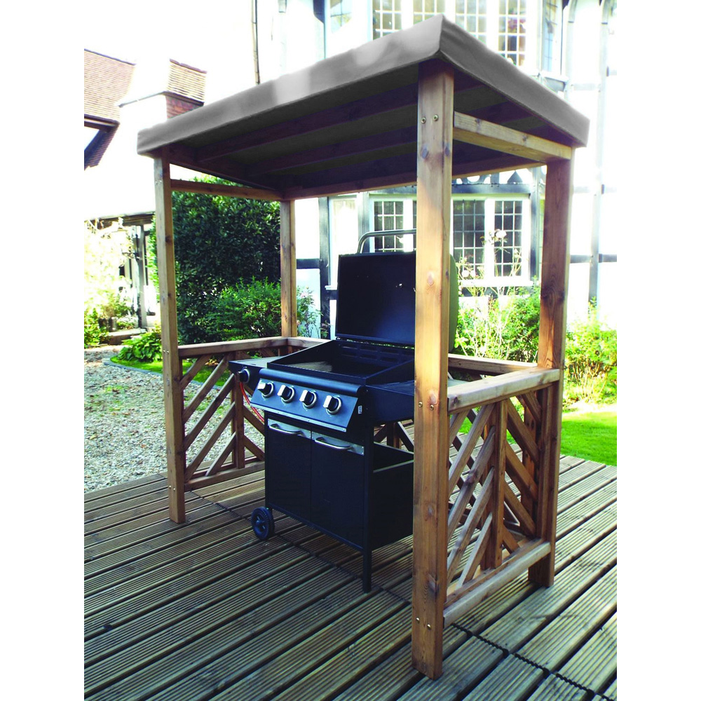 Charles Taylor Dorchester BBQ Shelter with Grey Roof Cover Image 2