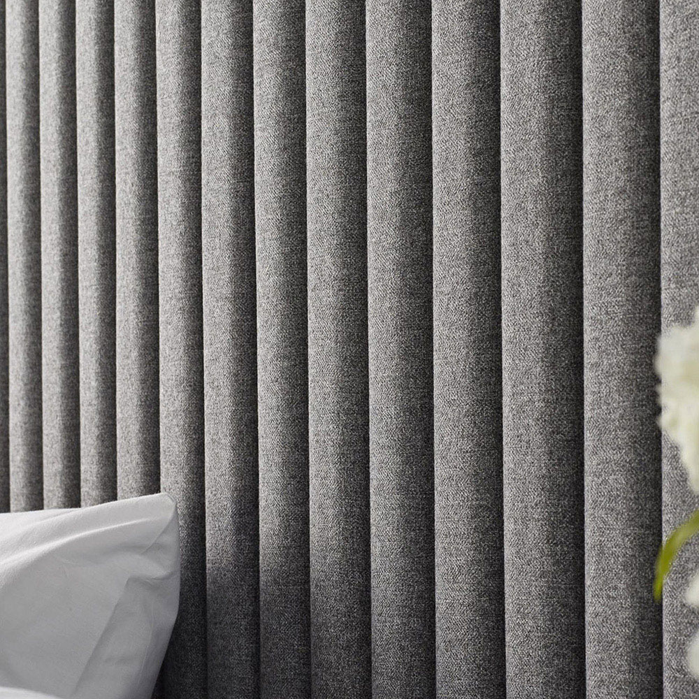 Aspire Furniture Catherine Lansfield Soho Super King Size Grey Saxon Twill Headboard Image 4