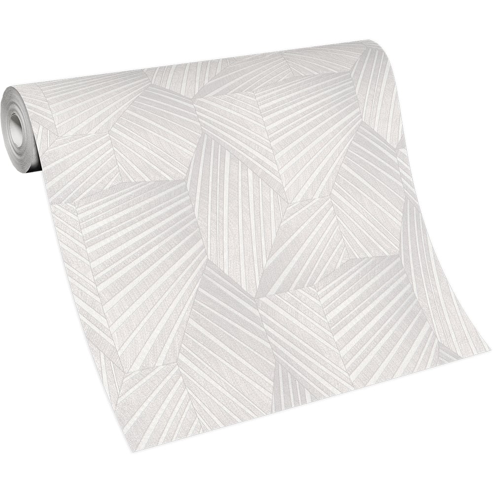 Galerie Elle Decoration Geometric Grey and Cream Wallpaper Image 3