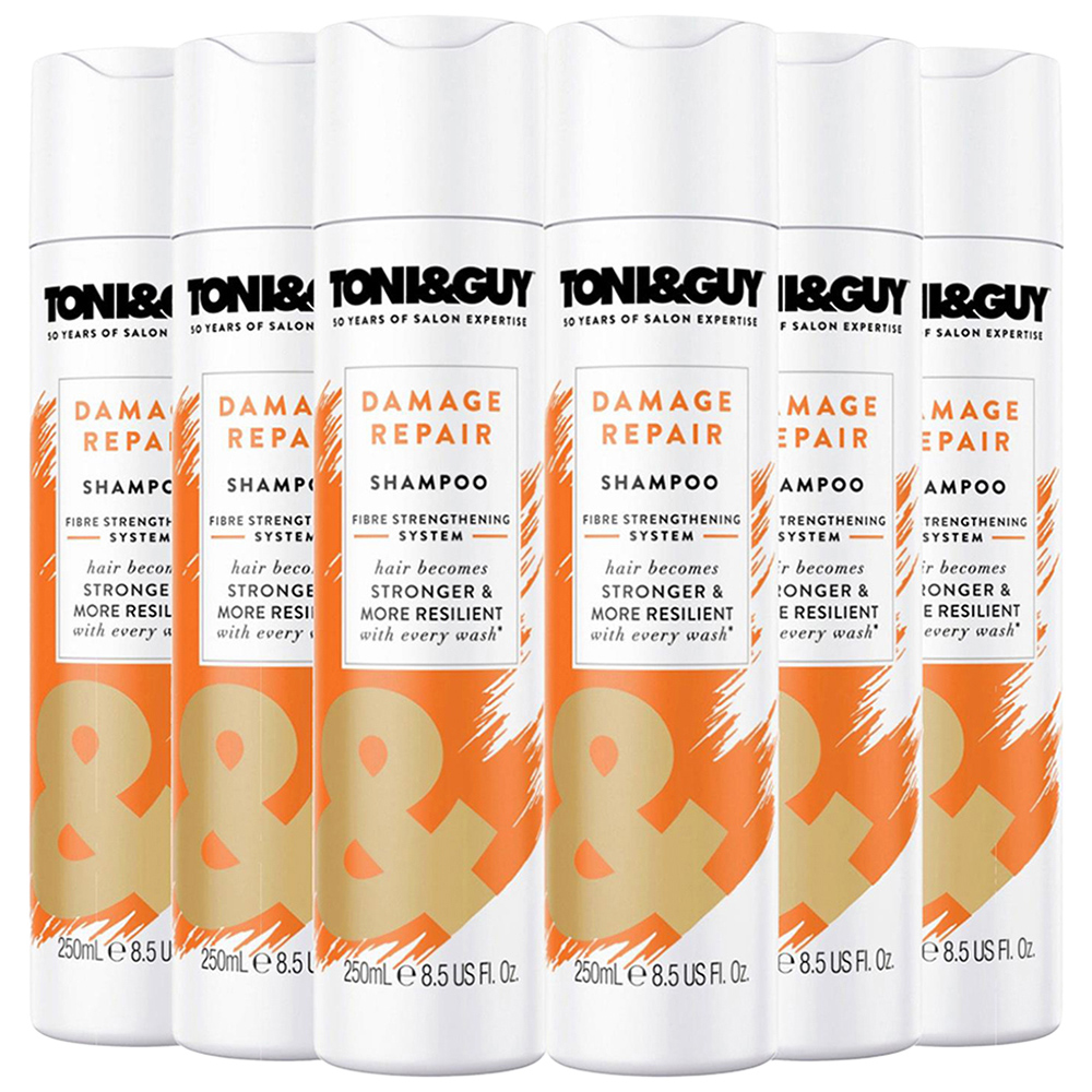 Toni & Guy Damage Repair Shampoo 250ml 6 Pack Image 1