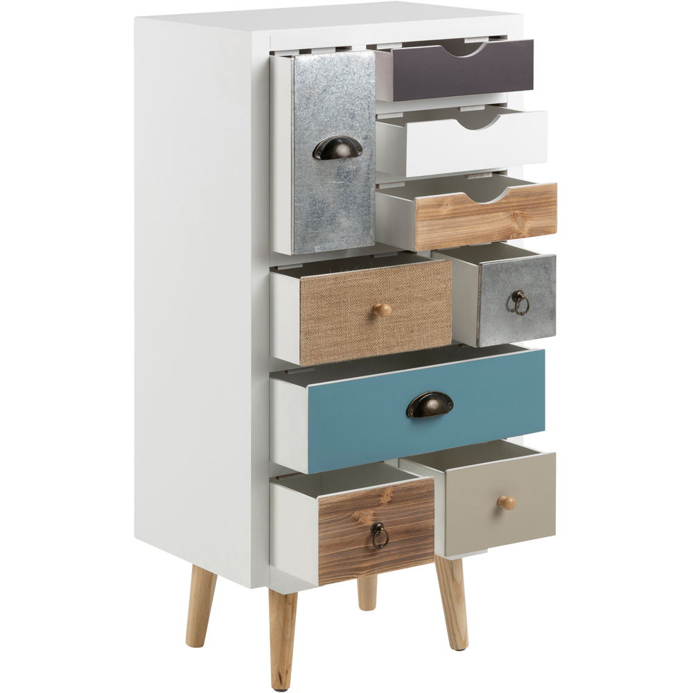 Florence Thais 9 Drawer White Chest of Drawers Image 4