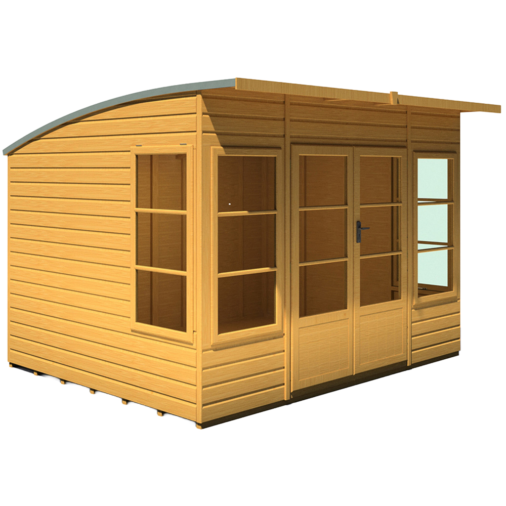 Shire Orchid Pine Wood Curved Roof 10 x 8ft Summerhouse Image 1