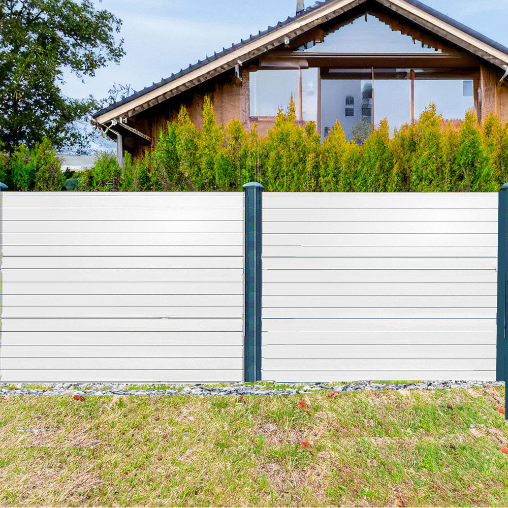 Endurofence White Woodgrain 1830 x 1500mm Multi Rib Maintenance Free Fence Panel  Image 1