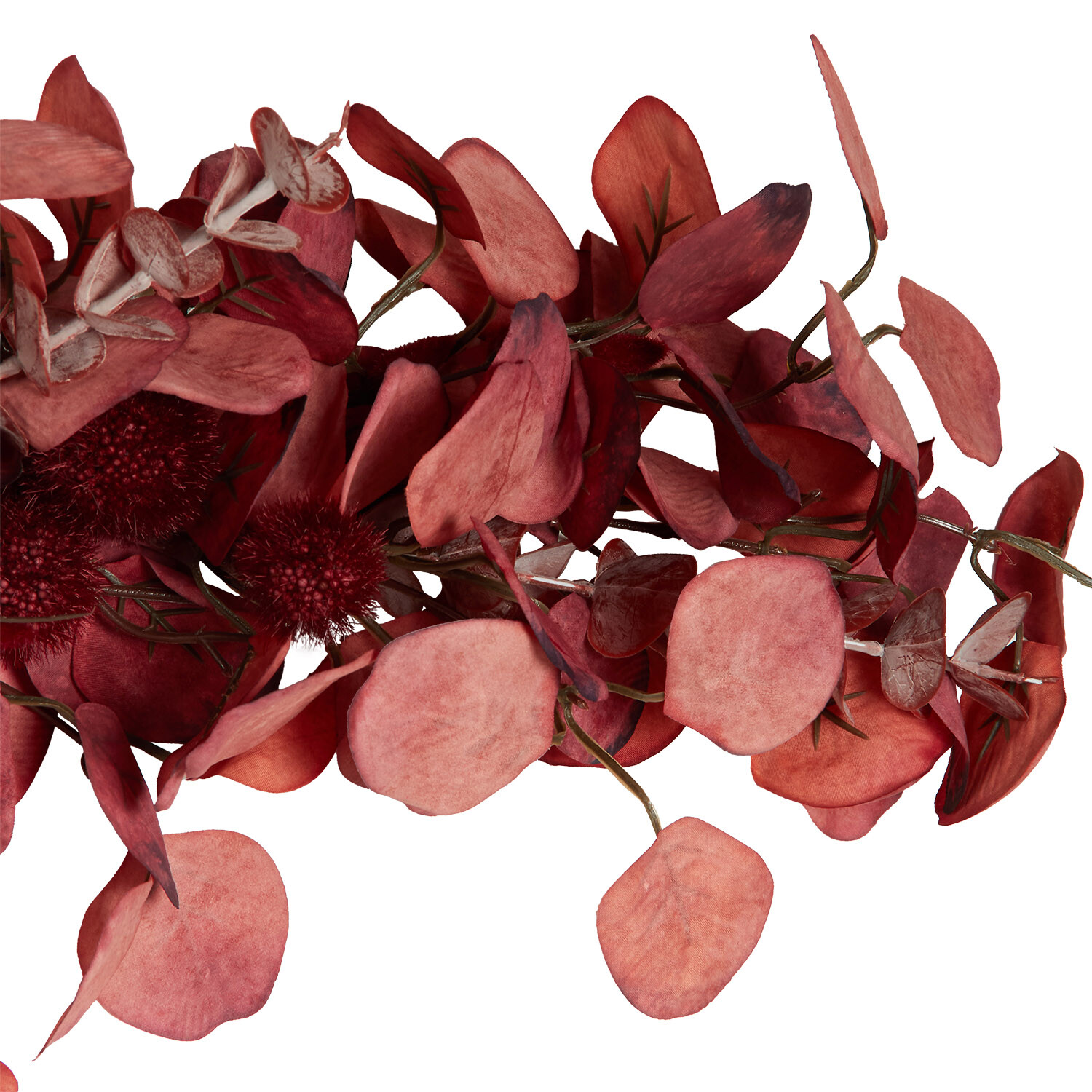 Eucalyptus and Willow Garland 150cm Burgundy Image 4