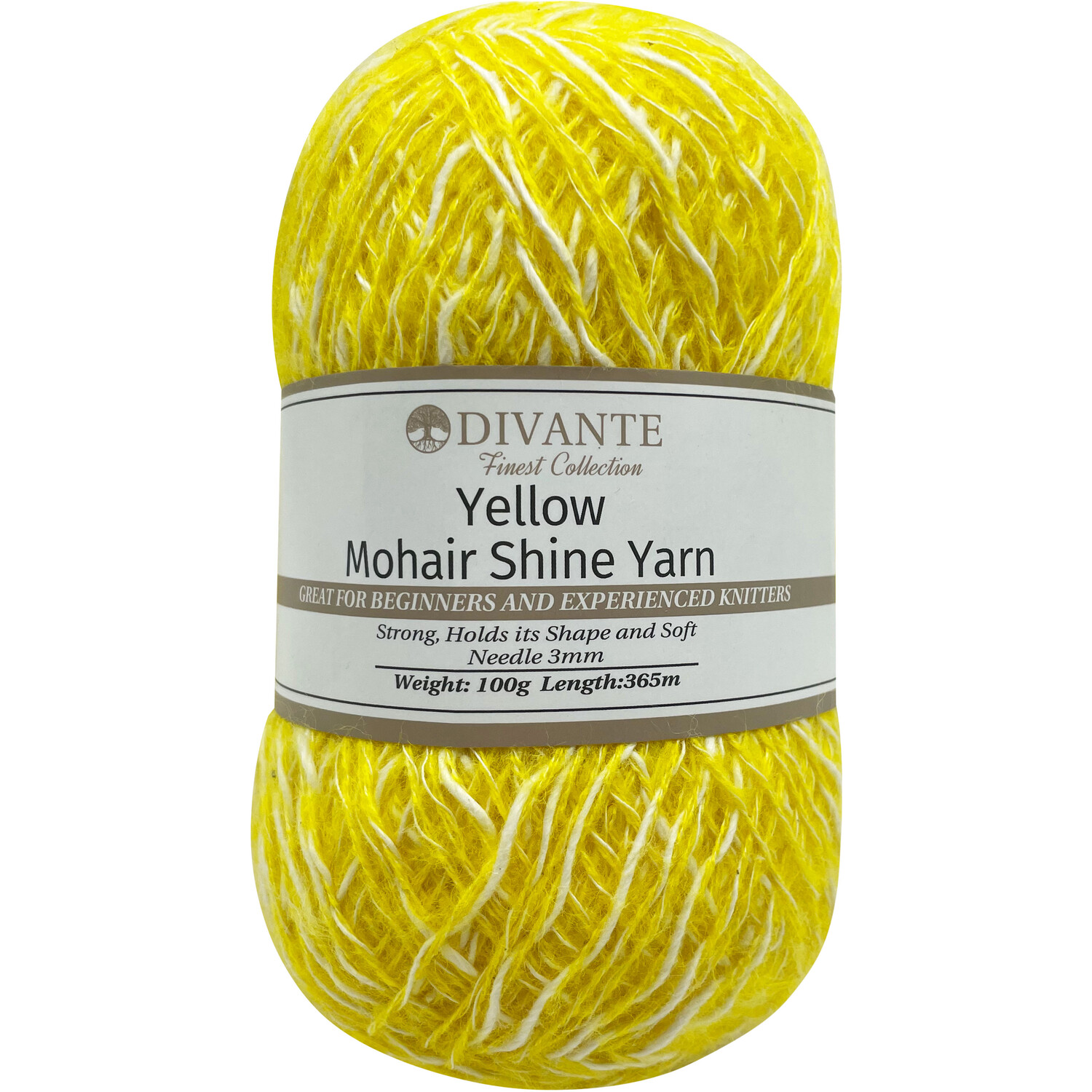 Mohair Shine Yarn Yellow Image 1