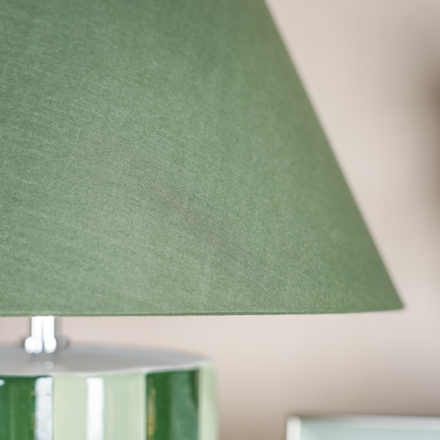 Adley Stripe Table Lamp Green Image 3