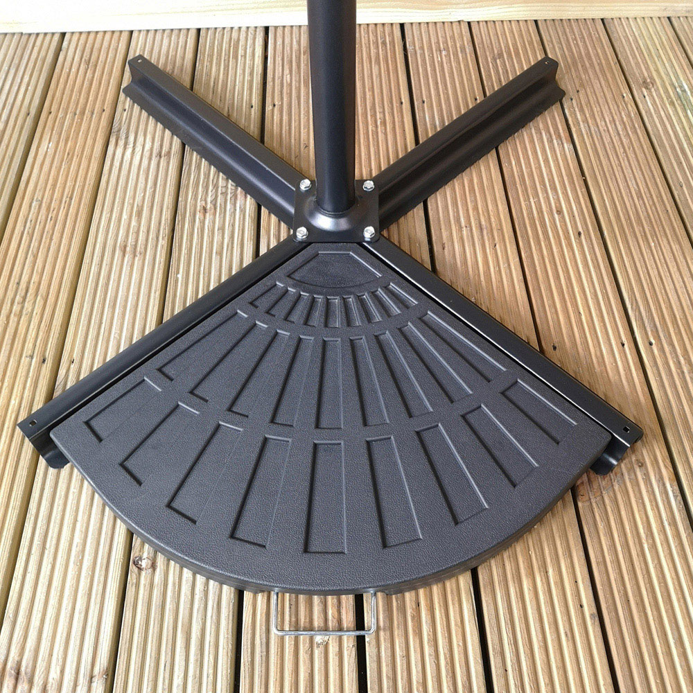Samuel Alexander Black Hanging Banana Cantilever Parasol Base 14kg Image 5
