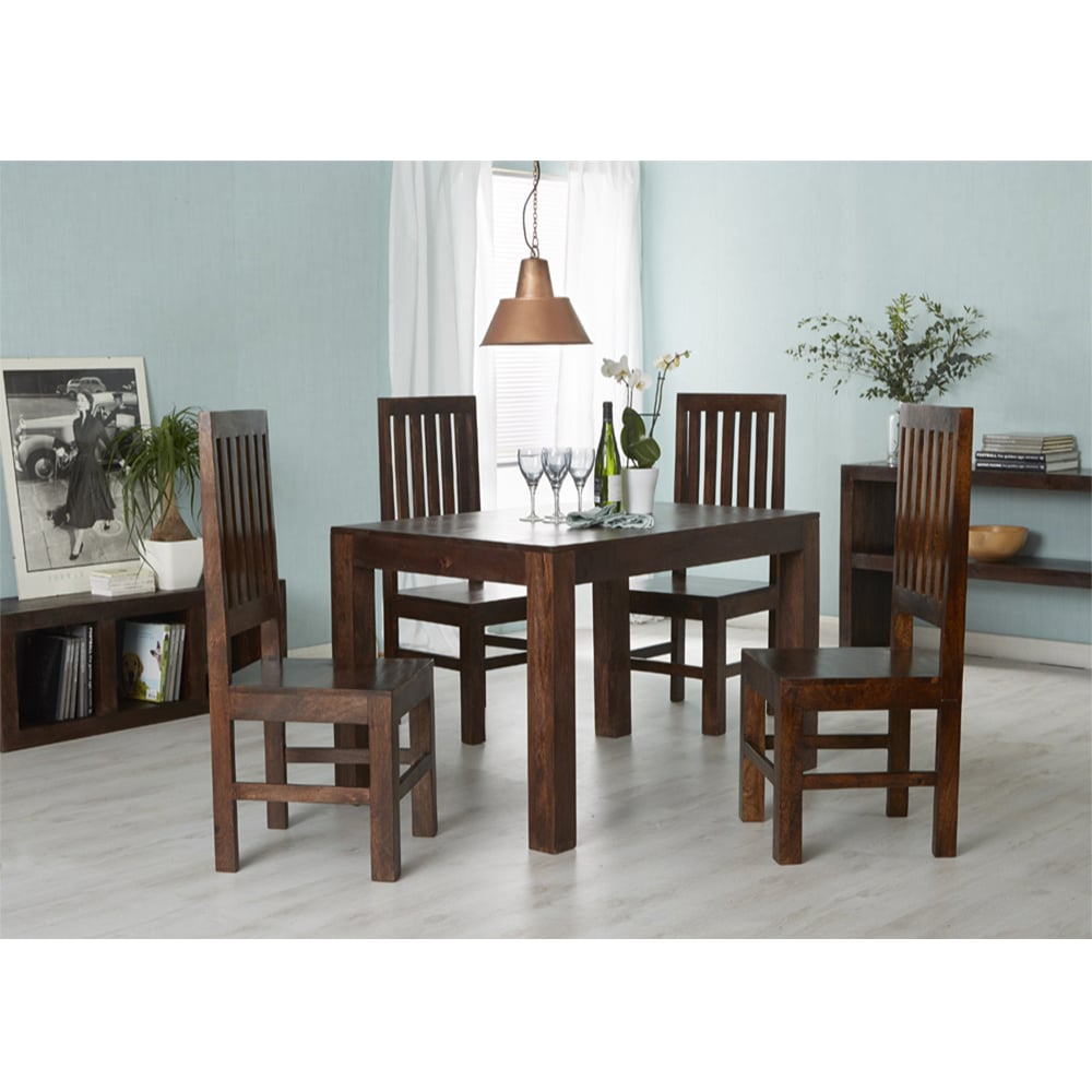 Brooklyn Nihash Toko 4 Seater Mango Dining Table Dark Image 5