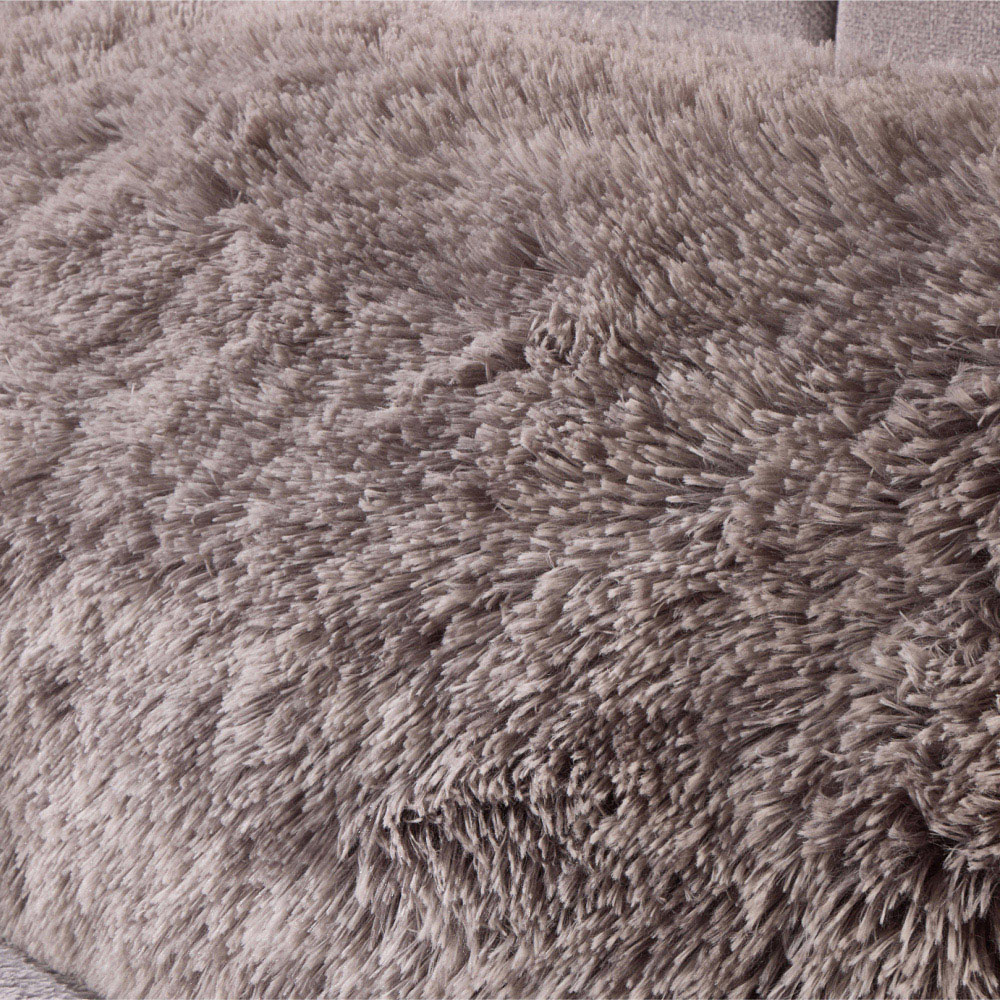 Downland Huggleland Double Grey Long Hair Bolster Pillow Image 3