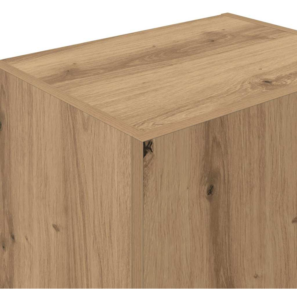 vidaXL Single Door Artisan Oak Wall Mounted Rectangular TV Cabinet Image 9