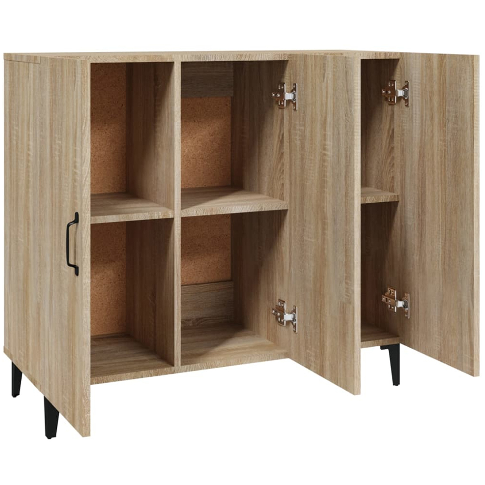 vidaXL 3 Door Sonoma Oak Sideboard Image 6
