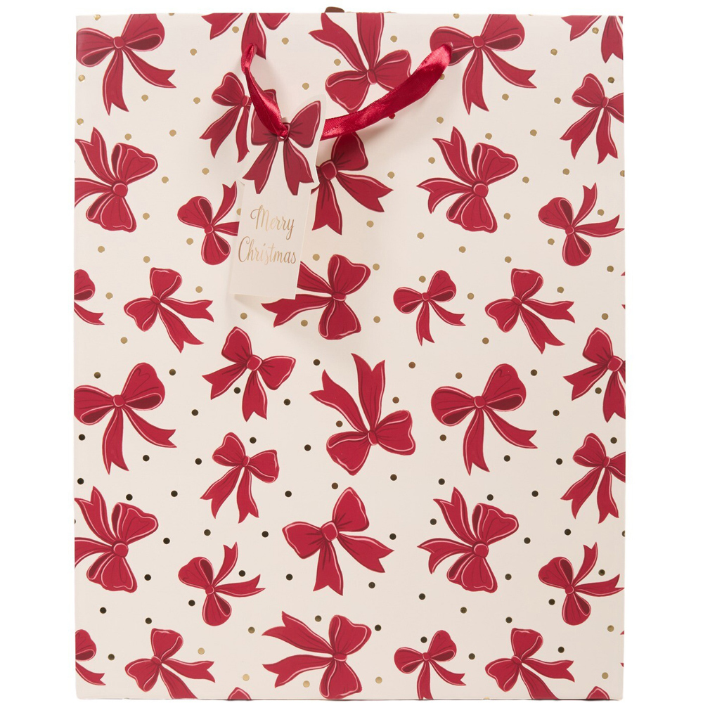 Large Red Bow Gift Bag Large Image 2