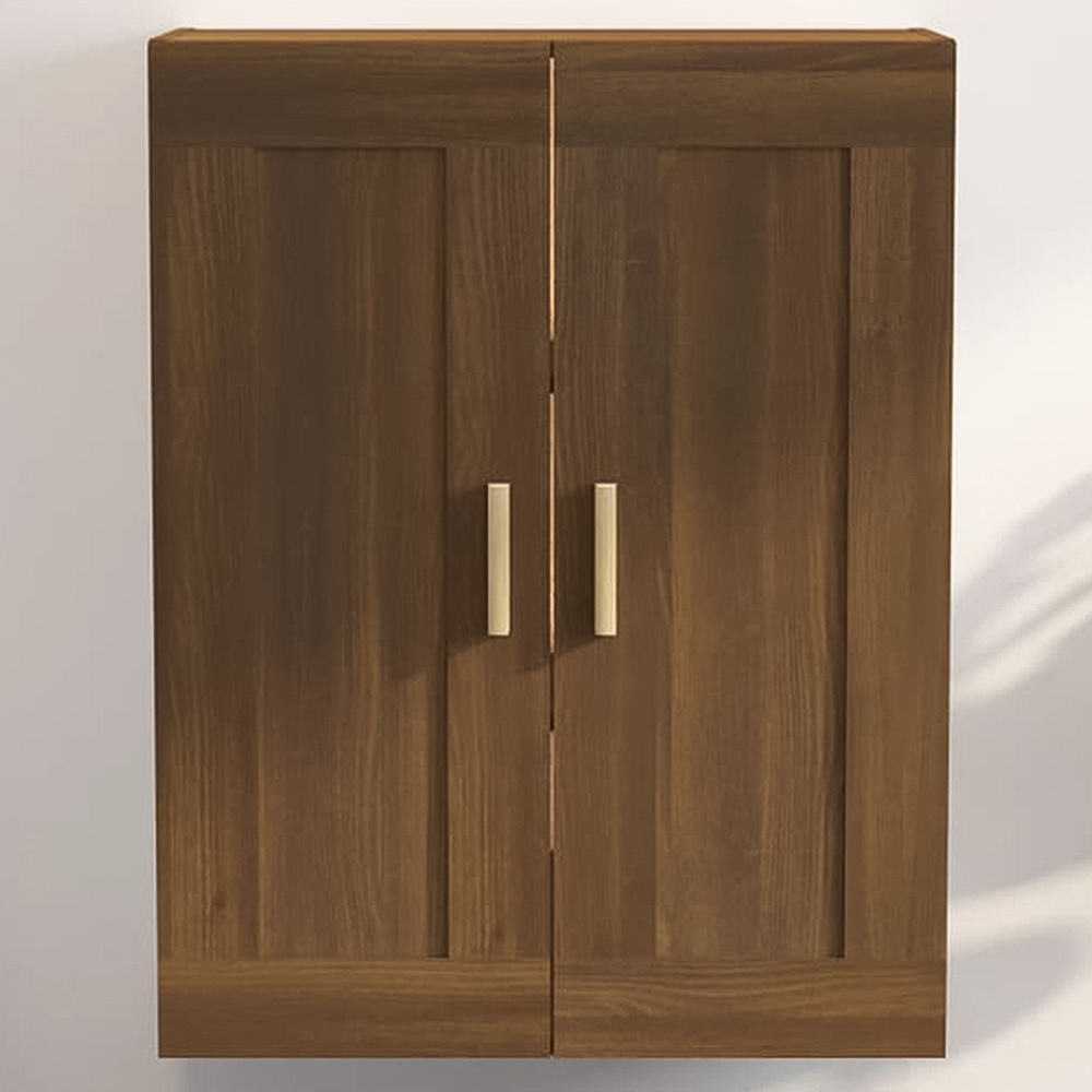 vidaXL Brown Engineered Wood Floating Wall Cabinet Image