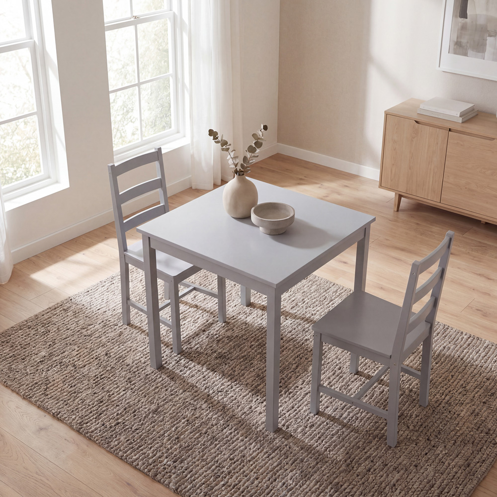 VIDA DESIGNS Yorkshire 2 Seater Dining Set Grey Image 7