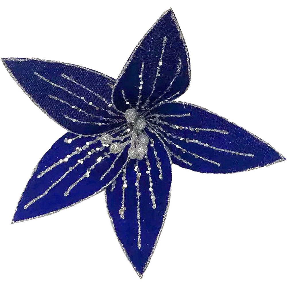 Blue and Silver Flower Pick Image