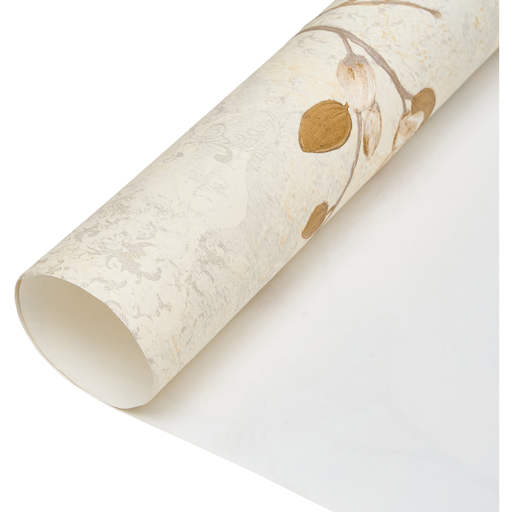 Living and Home Vintage Beige 3D Embossed Non-Woven Wallpaper Roll 950 x 53cm Image 4