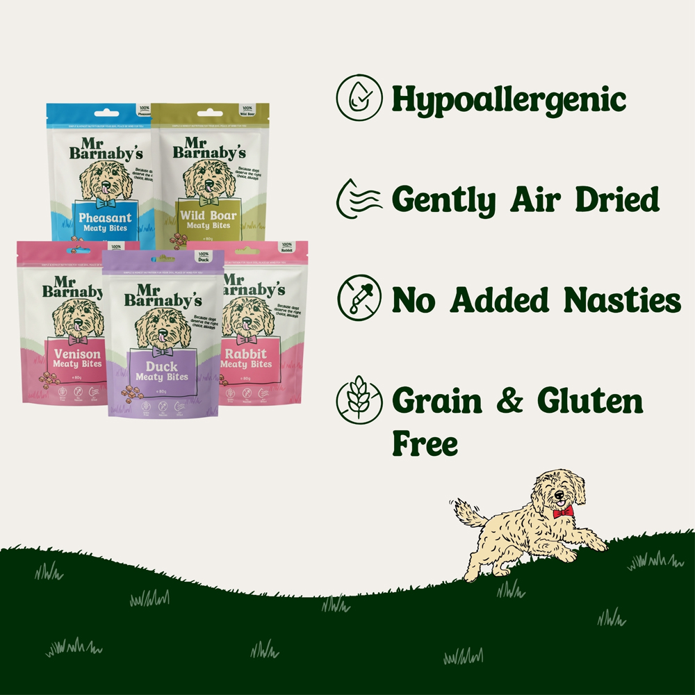 Mr Barnaby's Meaty Bite Dog Treat Bundle 80g 5 Pack Image 5
