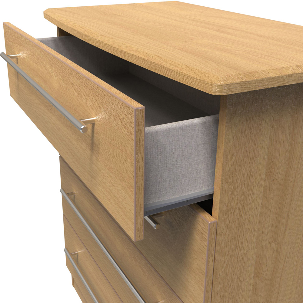 Crowndale Sherwood 4 Drawer Oak Chest of Drawers Image 6