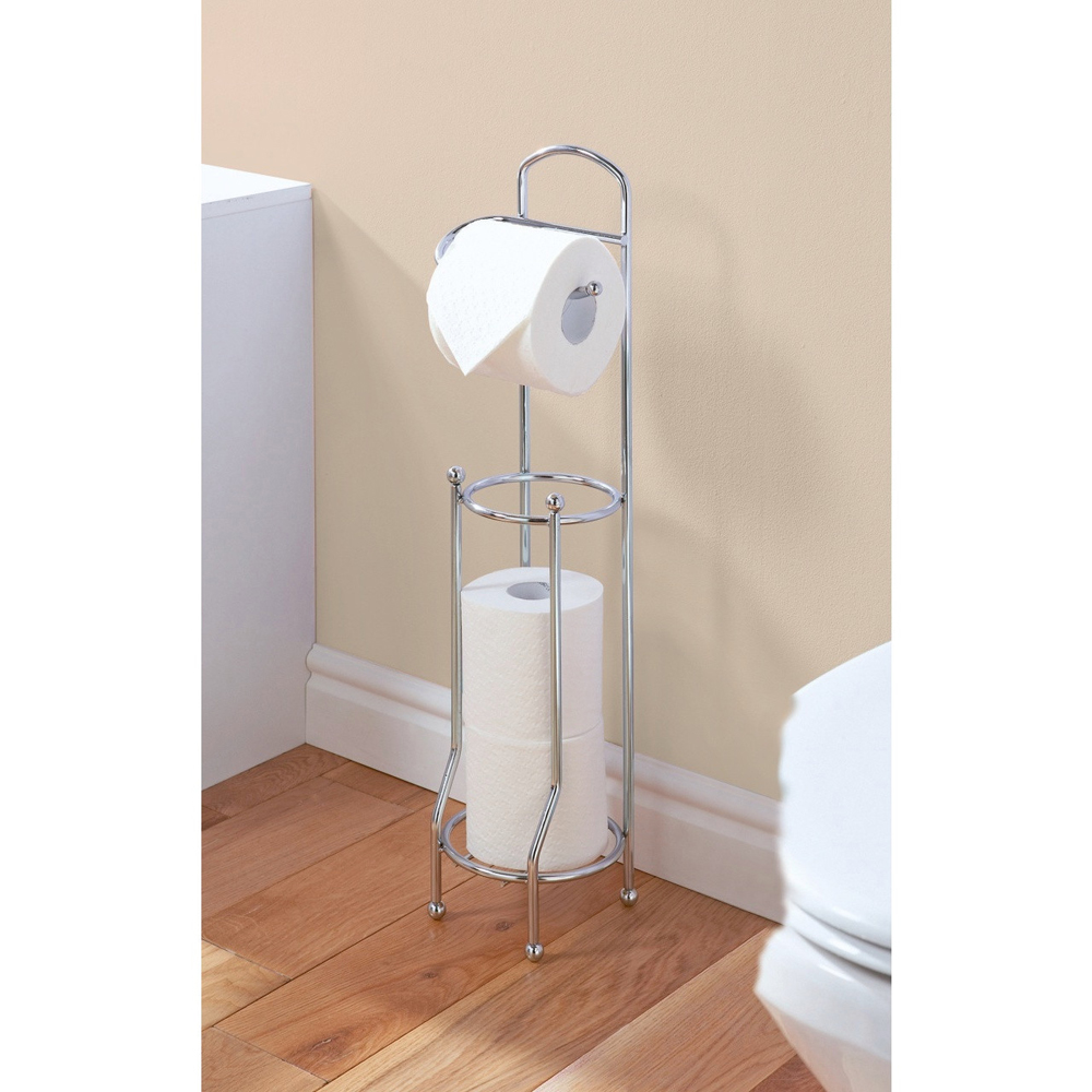 Avilo Toilet Paper Holder with Storage Tower Image 3