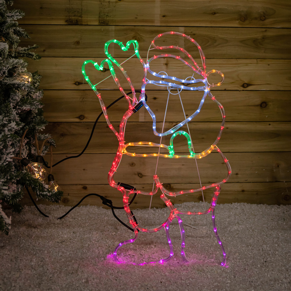 Samuel Alexander 192 Multicolour LED Standing Santa Christmas Rope Light 3ft Image 4