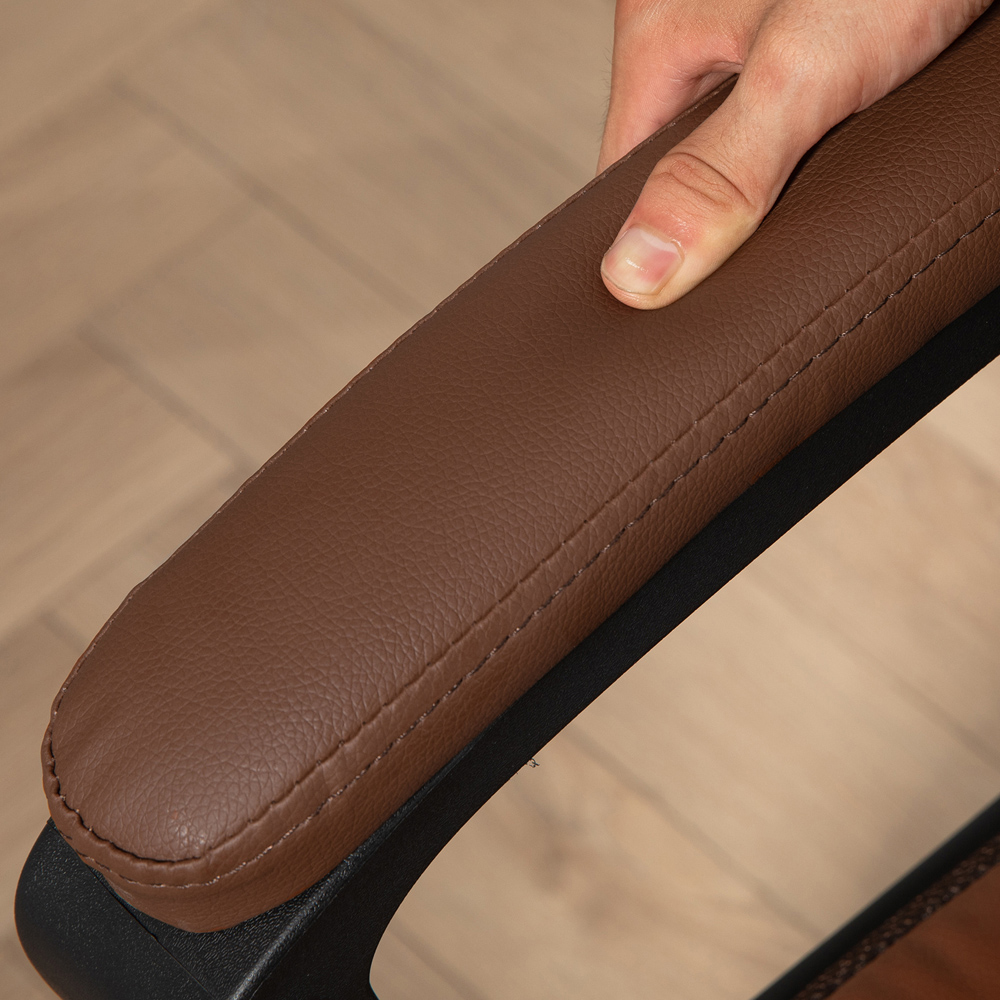 Portland Brown Executive Office Chair with High Back and Armrests Image 3