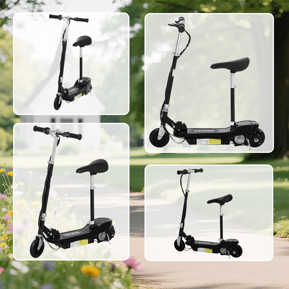 Tommy Toys Black Foldable Powered Kick Scooter 120W Image 3