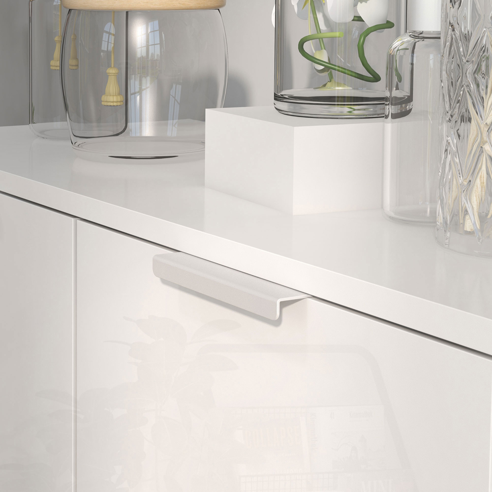HOMCOM 5 Shelf High Gloss Shoe Storage Cabinet Image 4