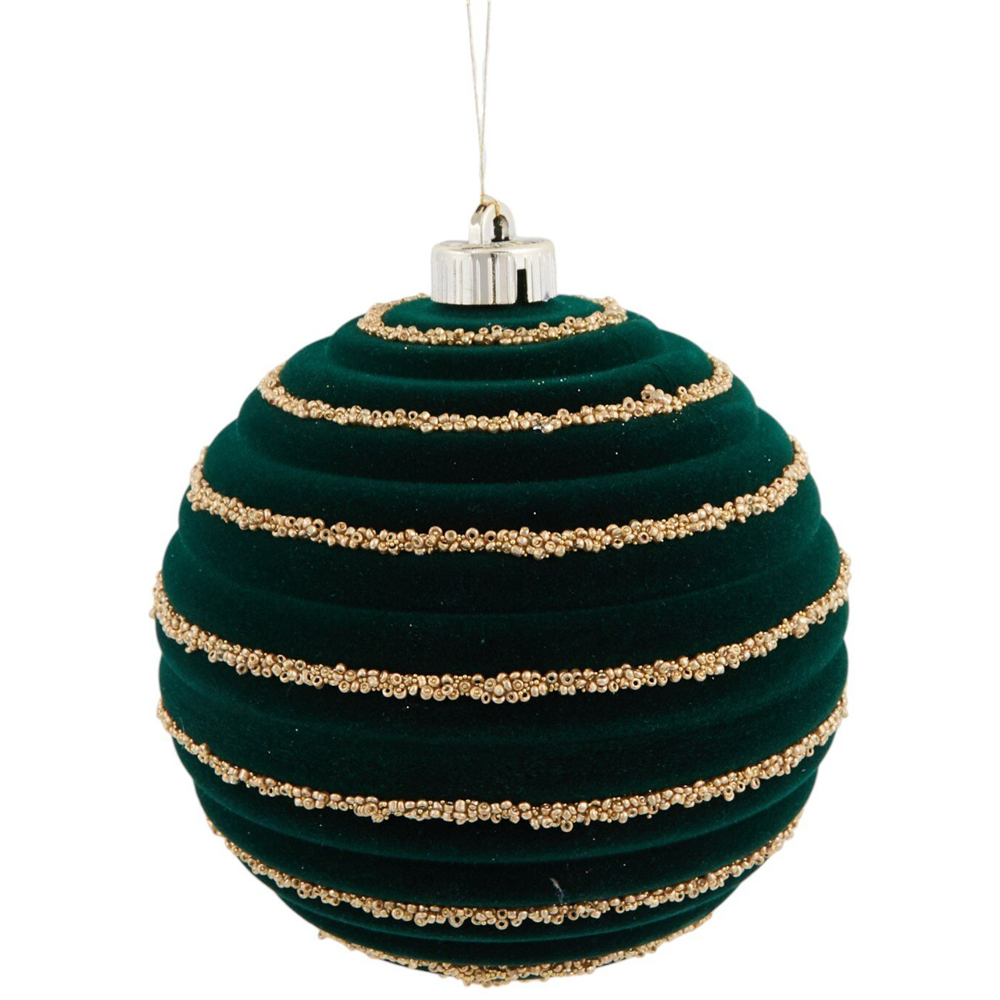 Pack of 3 Sleigh Bells Ring Baubles Green Image 2
