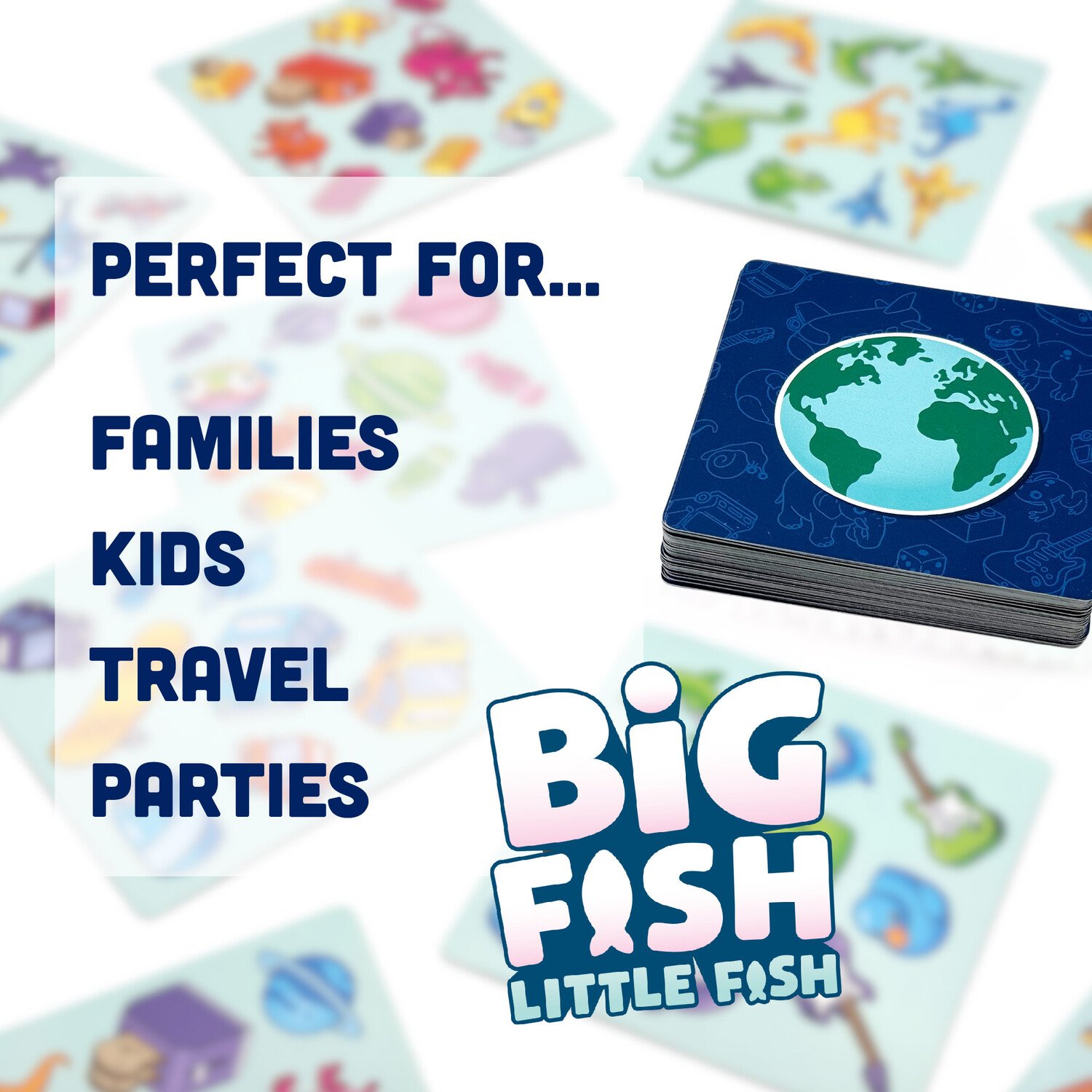 Big Fish Little Fish Fast Card Fun Blue Image 7