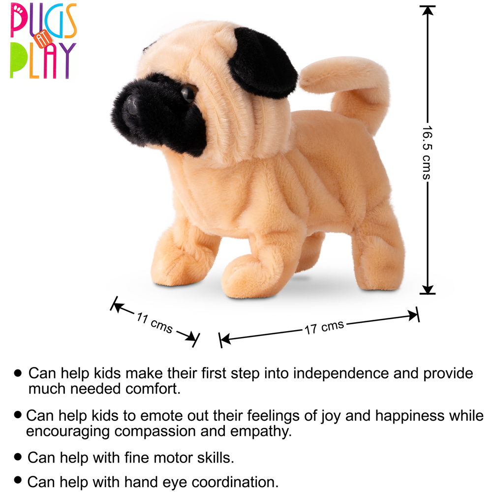 Pugs at Play Peanut The Pug Interactive Walking Dog Plush Soft Toy Image 8