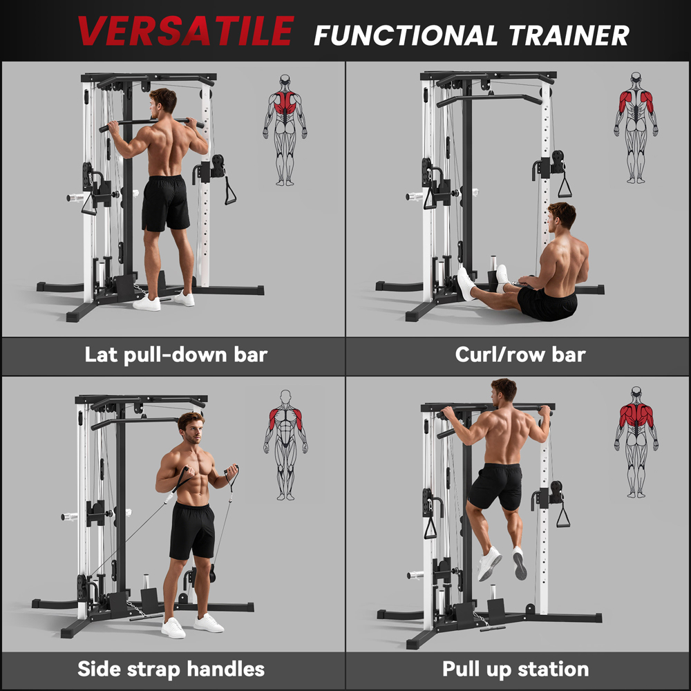 SPORTNOW 15 Position Adjustable Home Gym Workout Station Image 7