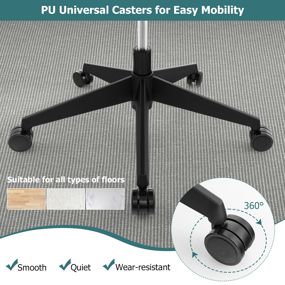 Costway Black N Type Lumbar Support Ergonomic Office Chair Image 6