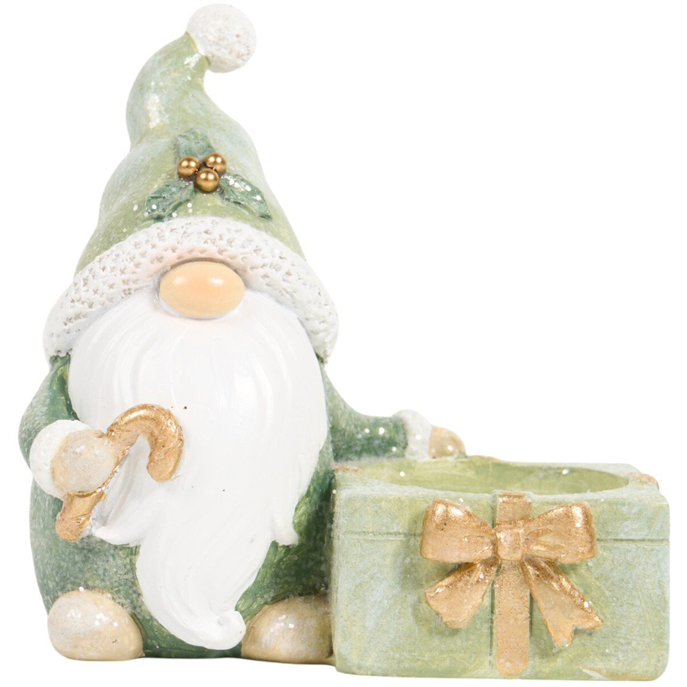 Cosy Cottage Gonk Candle HolderGreen Image 1