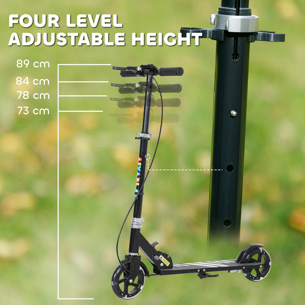 Tommy Toys AIYAPLAY Black Adjustable Handle Folding Kids Kick Scooter Image 8