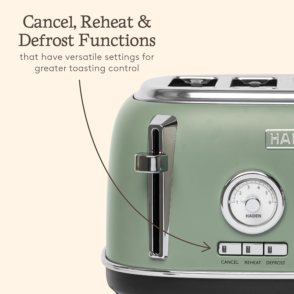 Haden Jersey 214287 Cedar Green Steel 4 Slice Toaster Image 5