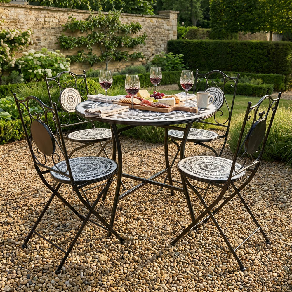 Mabel 4 Seater Dining Set Monochrome Image 5