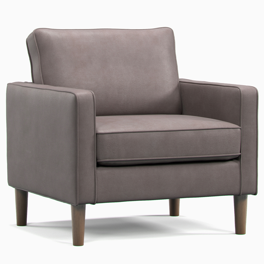 Bexhill 5 Seater Grey Faux Leather Sofa Suite Image 4