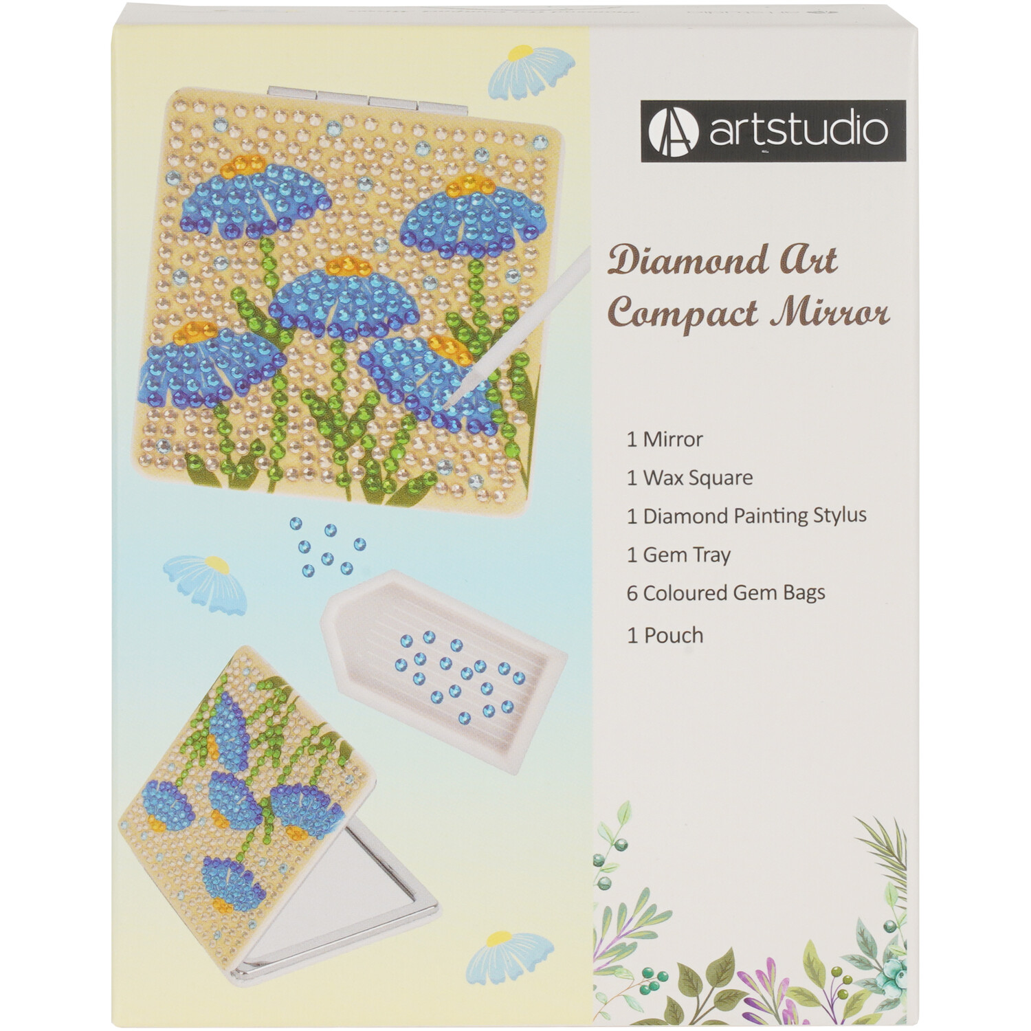 Diamond Art Compact Mirror Kit Image 3