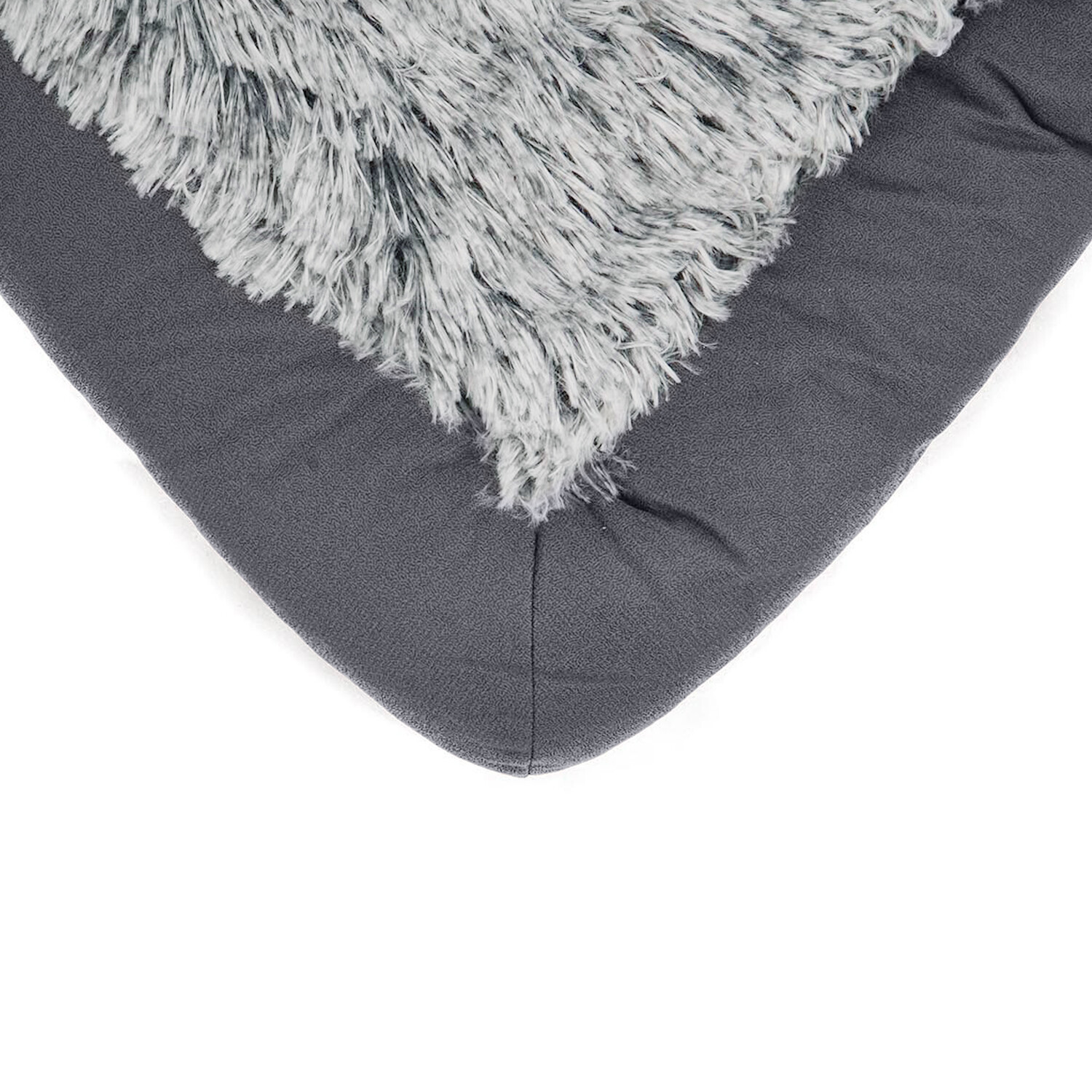Self Heating Fleece Top Crate Mat Grey Image 5
