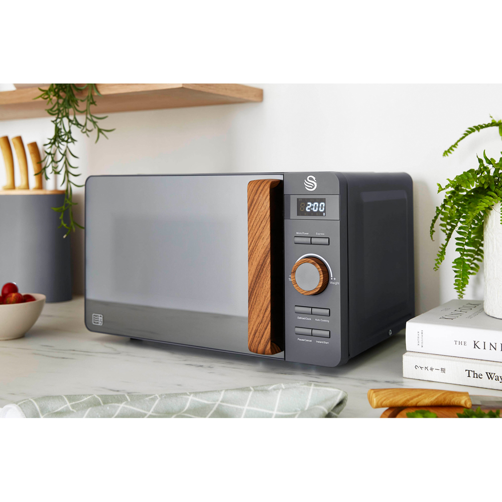 Swan Nordic EEJB145 Grey 4 Slice Toaster 1.7L Kettle and 20L Microwave Bundle Image 3