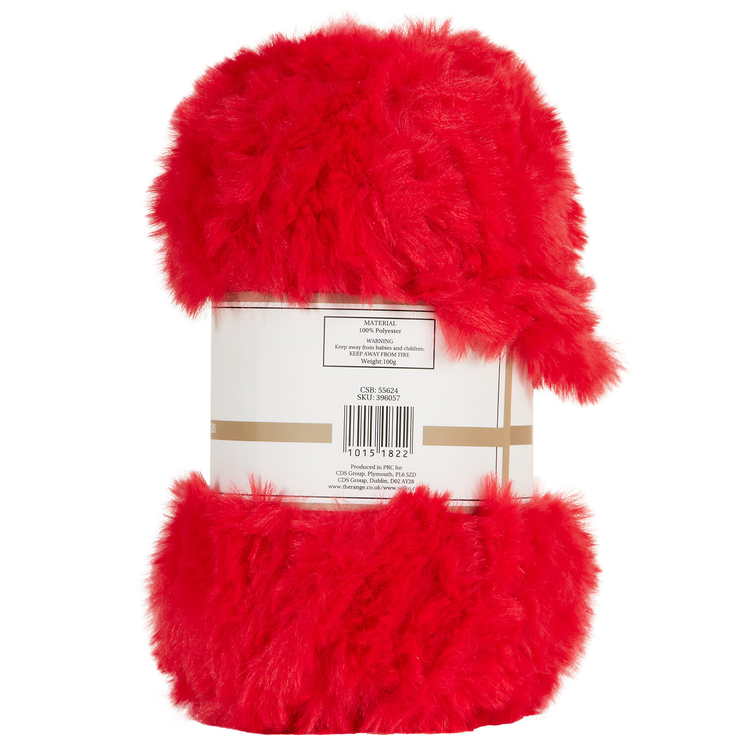 Chunky Fluffy Faux Fur Yarn - Red Image 2