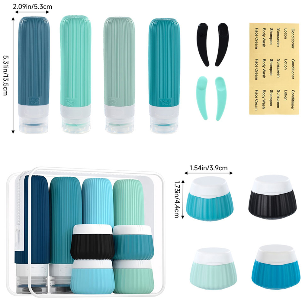 Living and Home 14 Piece Multicolour Travel Bottle Set Image 7